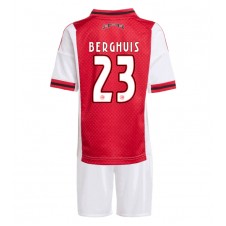 Ajax Steven Berghuis #23 Hemmaställ Barn 2025-26 Korta ärmar (+ Korta byxor)